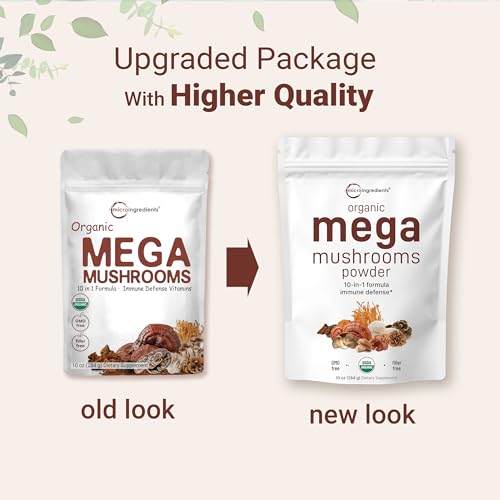 Sustainably US Grown, Organic Mega Mushroom 10 in 1 Complex Formula Powder Micro Ingredients Au supplements
