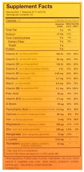 Vivioptal Kids, Liquid Multivitamin & Multiminerals Supplement, Berries, 8.45 Fl Oz Aus Healthcare Au supplements