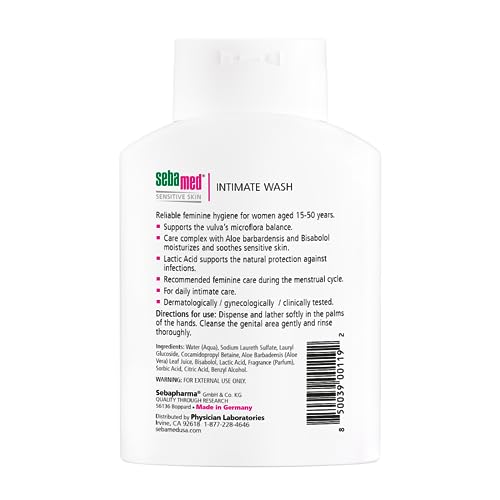 SEBAMED Feminine Intimate Wash pH 3.8 for Microflora Balance with Aloe Vera Mild Organic Based Daily SEBAMED Au supplements