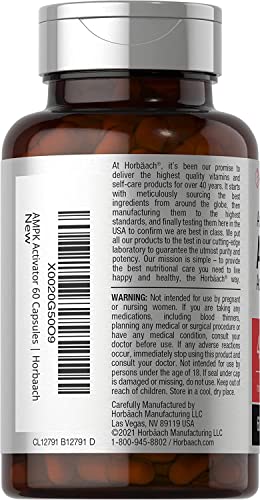 AMPK Metabolic Activator 450 mg | 60 Capsules | Non-GMO, Gluten Free | Jiaogulan Gynostemma Horbäach Au supplements