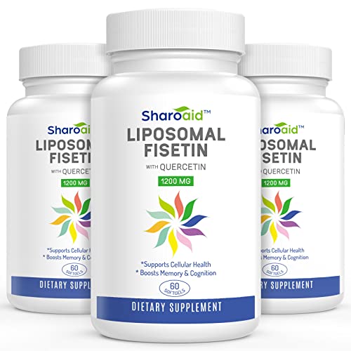 Sharoaid Liposomal Fisetin with Quercetin Supplements 1200 mg per Serving,High Absorpti Sharoaid Au supplements