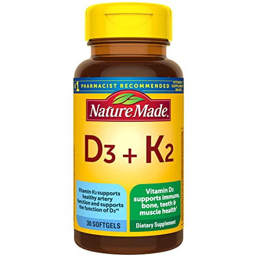 Nature Made Vitamin D3 K2, 5000 IU (125 mcg) Vitamin D, Dietary Supplement for Bone Nature Made Au supplements