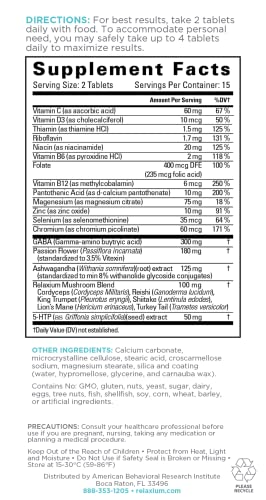Relaxium Calm, Non-Habit Forming, Stress and Mood Support Supplement Relaxium Au supplements
