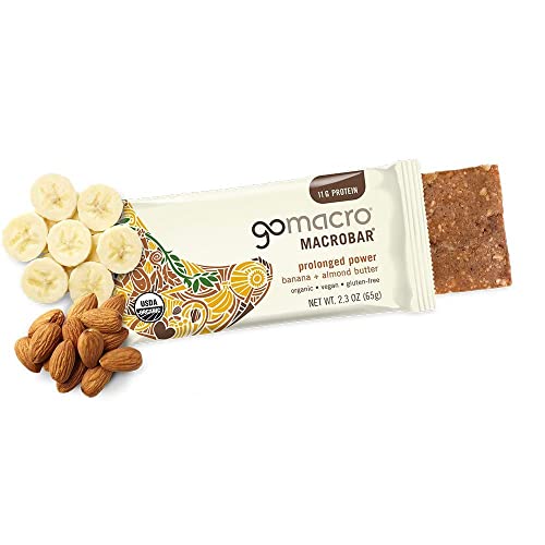 GoMacro MacroBar Organic Vegan Protein Bars - Banana + Almond Butter, (2.3 Ounce Bars GoMacro Au supplements