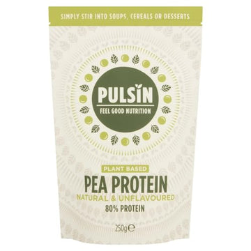 Pulsin - Unflavoured Vegan Pea Protein Powder - 250g - 8.0g Protein, 0g Carbs, 41 Kcals Per Serving Pulsin Au supplements