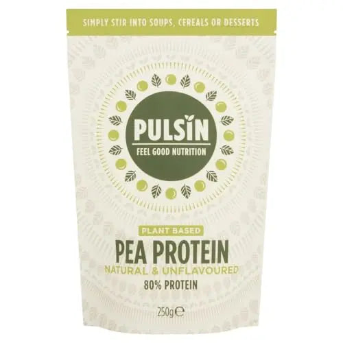 Pulsin - Unflavoured Vegan Pea Protein Powder - 250g - 8.0g Protein, 0g Carbs, 41 Kcals Per Serving PulsinAU supplements