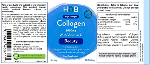 Holland & Barrett Bovine Collagen Tablet 3000mg 90 Tablets Holland & Barrett Au supplements