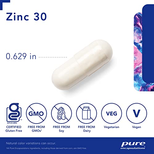 Pure Encapsulations Zinc 30 mg - Highly Absorbable - 60 Capsules Pure Encapsulations Au supplements