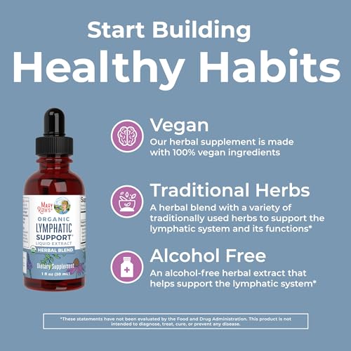 Lymphatic Support Drops | USDA Organic Lymphatic Cleanse Immune Support Supplement MaryRuth Organics Au supplements