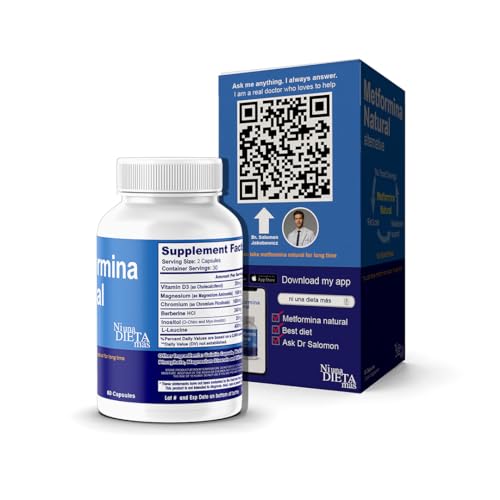 METFORMINA Natural - Weight Loss Aid and Metabolism Support - Dr Salomon, 60 Cap Ni una dieta más Au supplements