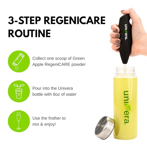Holiday Gift Set, Joint Support with Univestin®, Glucosamine, Chondroitin & MSM — Bottle & Frother Included, Green Apple Flavor, 30 Servings Univera Au supplements