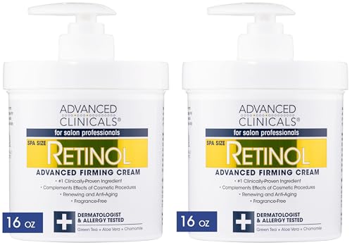Advanced Clinicals Retinol Cream. Value Set- Two spa size 16oz bottles with pump Advanced Clinicals Au supplements