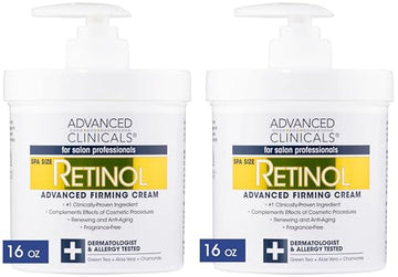 Advanced Clinicals Retinol Cream. Value Set- Two spa size 16oz bottles with pump Advanced Clinicals Au supplements