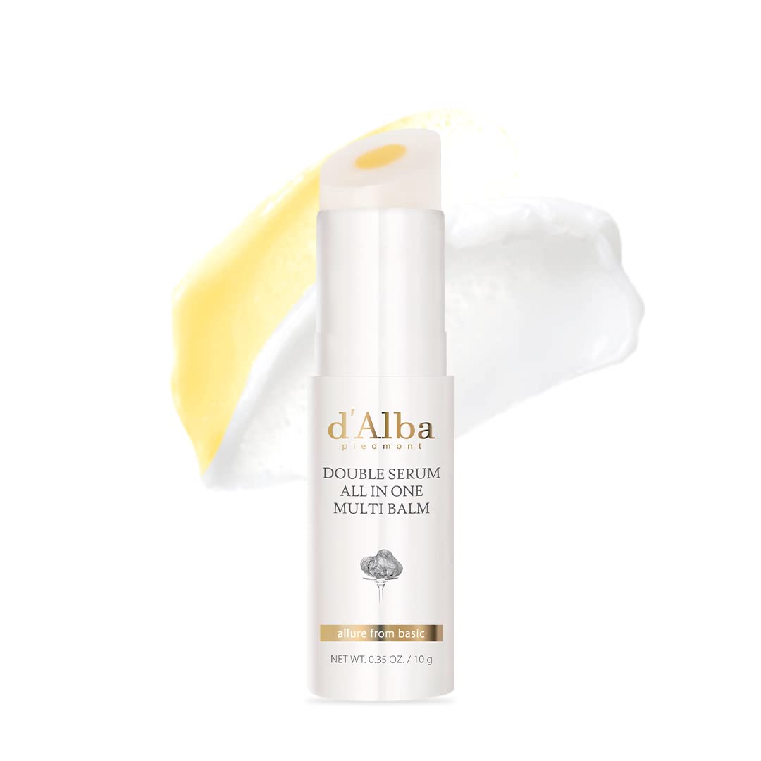 d'alba Piedmont White Truffle Double Serum All-in-one Multi Balm, Stick Balm, Vegan Skincare with Vitamin C and Vegan Collagen, 3-in-1 Anti Wrinkle, Eye Treatment, Dark Spot Remover d'alba Piedmont Au supplements