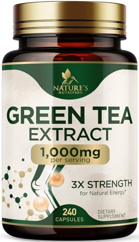 Nature's Green Tea Extract Pills 98% Standardized EGCG 1000mg - 3X Strength for Natural Nature's Nutrition Au supplements