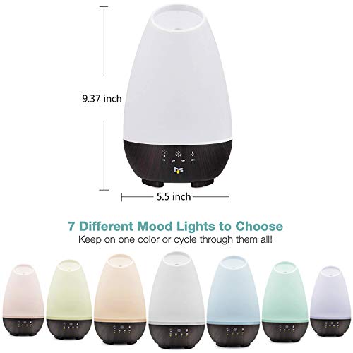 HealthSmart Essential Oil Diffuser, Cool Mist Humidifier and Aromatherapy Diffuser, FSA HSA Eligible with 500ML HealthSmart Au supplements