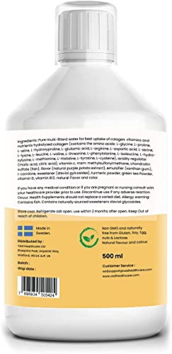 Hydrolyzed Liquid Collagen Food Supplement | Support for Joints, Skin, Muscles, Hair, &Nail Growth Ved Au supplements