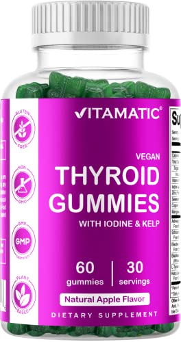Vitamatic 2 Pack Vegan Thyroid Support Gummies with Iodine & Kelp - 60 Count Vitamatic Au supplements