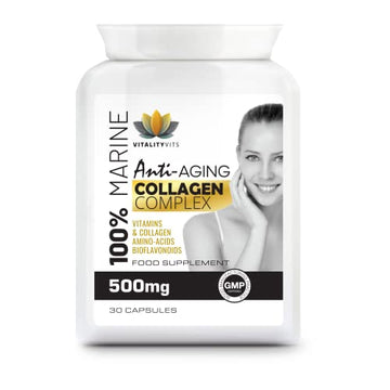 Marine Collagen Complex - High Strength 30 Capsules for Joint Support Hair VITALITYVITS Au supplements