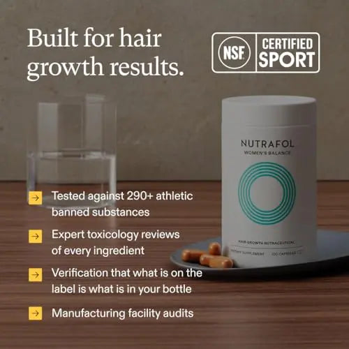 Nutrafol Women's Balance Hair Growth Supplements, Ages 45 and Up, Clinically Proven for Visibly Thicker Hair and Scalp Coverage, Dermatologist Recommended - 1 Month Supply Nutrafol Au supplements