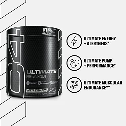 C4 Ultimate Pre Workout Powder Arctic Snow Cone - Sugar Free Preworkout Energy Cellucor Au supplements