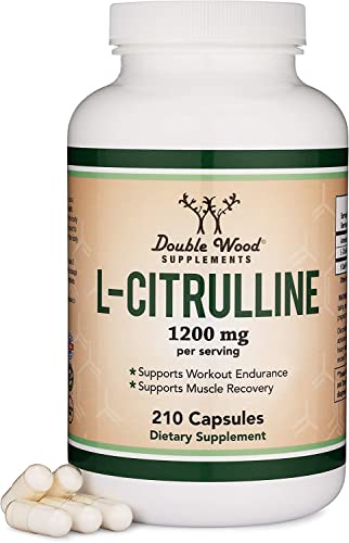 L Citrulline Capsules 1,200mg Per Serving, 210 Count (L-Citrulline Increases Levels Double Wood Supplements Au supplements
