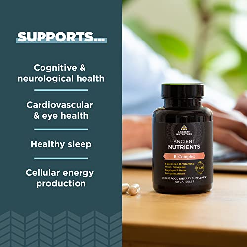 Ancient Nutrition Vitamin B Complex Supplement, 8 Balanced B-Vitamins, Supports Healthy Ancient Nutrition Au supplements