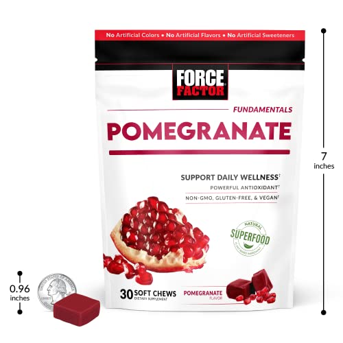 Force Factor Pomegranate Soft Chews for Healthy Aging, Heart Health, Bone Health Force Factor Au supplements
