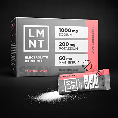 LMNT Zero-Sugar Electrolytes - Raspberry Salt - Hydration Powder Packets | No Dodgy Drink LMNT Au supplements