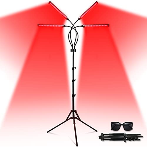 Devowellte Red Light Lamp for Face, 80 LEDs Red Light Lamp Height Free Adjustment Infrared Light Devowellte Au supplements