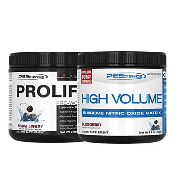 PEScience High Volume + Prolific Pre-Workout Stack, Powerful Nitric Oxide & Energy PEScience Au supplements