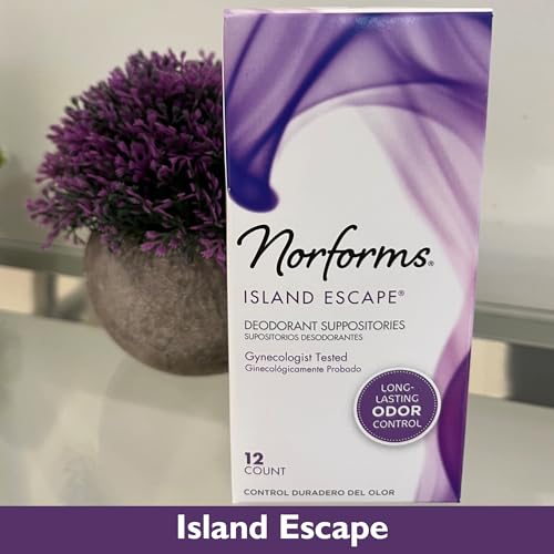 Norforms Feminine Deodorant Suppositories, Long Lasting Odor Control, Tropical Splash Scent Norforms Au supplements