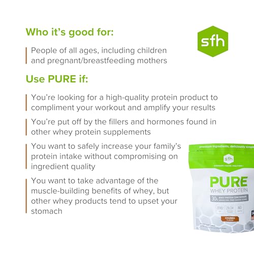 SFH Pure Whey Protein Powder Best Tasting 100% Grass Fed Whey | All Natural SFH Au supplements