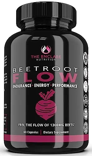 Beet Root Capsules Organic Beet Root Powder 1300mg | Natural Nitric Oxide Booster THE ENCLARE NUTRITIONAU supplements