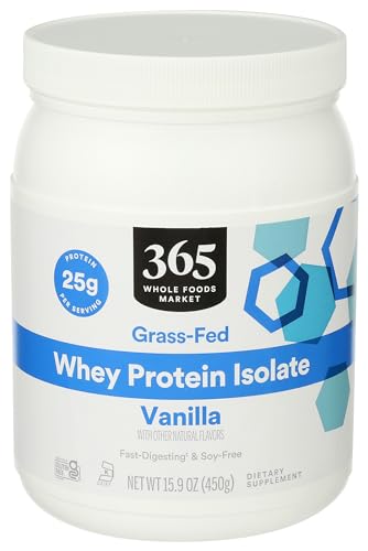 365 by Whole Foods Market, Vanilla Whey Protein Isolate, 15.9 Ounce 365 by Whole Foods Market Au supplements