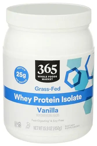 365 by Whole Foods Market, Vanilla Whey Protein Isolate, 15.9 Ounce 365 by Whole Foods MarketAU supplements