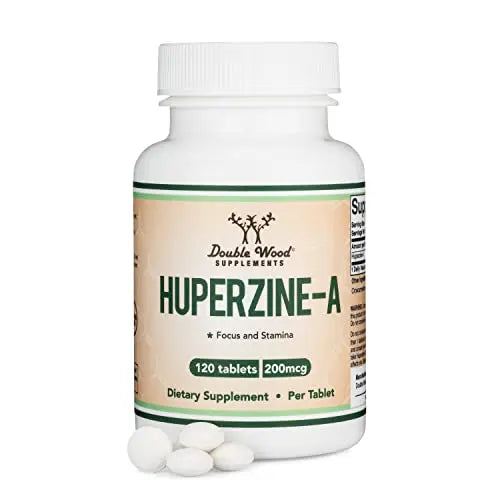 Huperzine A 200mcg (Third Party Tested) Manufactured in The USA, 120 Tablets, Brain Double Wood Supplements uk supplements