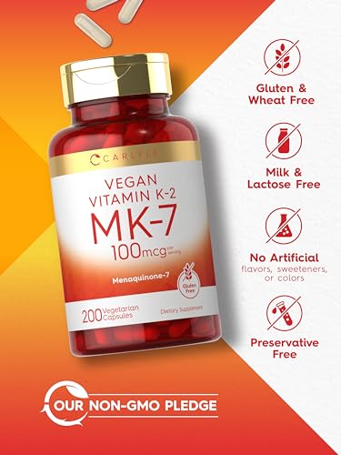 Carlyle Vitamin K2 MK7 100mcg | 200 Vegan Capsules | Menaquinone-7 Supplement Carlyle Au supplements