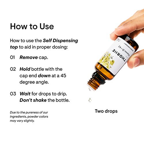 THORNE Vitamin D + K2 Liquid with a metered Dispenser - Vitamins D3 and K2 to Support THORNE Au supplements
