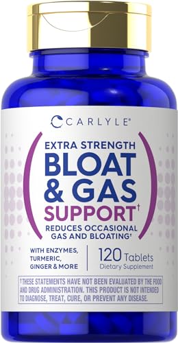 Carlyle Bloat & Gas Support for Men & Women | 120 Tablets | Extra Strength Pills | Supplement Carlyle Au supplements