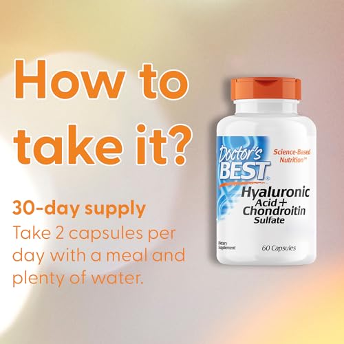 Doctor's Best, Hyaluronic Acid with Chondroitin Sulphate and Collagen, 60 Capsules, Gluten Free, SOYA Free Doctor's BEST Au supplements