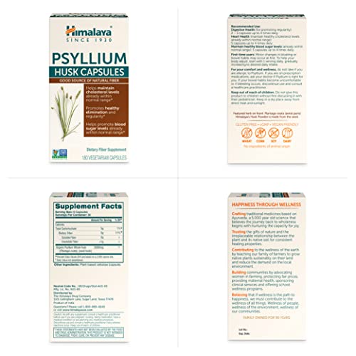 Himalaya Psyllium Husk Capsules, Natural Daily Fiber Supplement, Regularity, Constipation Himalaya Au supplements