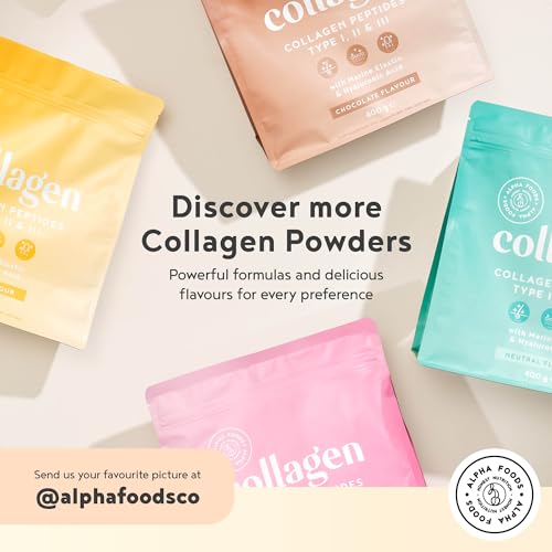 Collagen Powder with Hyaluronic Acid 400g - Collagen Peptides Supplement + Amino Acids Alpha Foods Au supplements