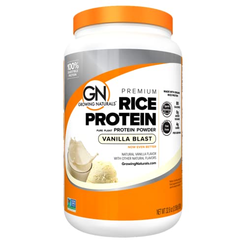 Growing Naturals | Vanilla Rice Powder 15g Plant Protein | 2.8G BCAA, Low-Carb Growing Naturals Au supplements