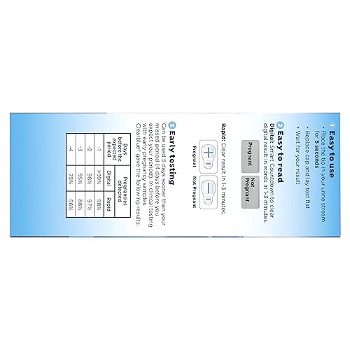 Clearblue Pregnancy Test Combo Pack, 10ct - Digital with Smart Countdown & Rapid Clearblue Au supplements