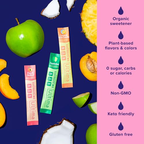 Ultima Replenisher Daily Electrolyte Drink Mix – Mocktini Variety, 18 Stickpacks – Hydration Ultima Replenisher Au supplements