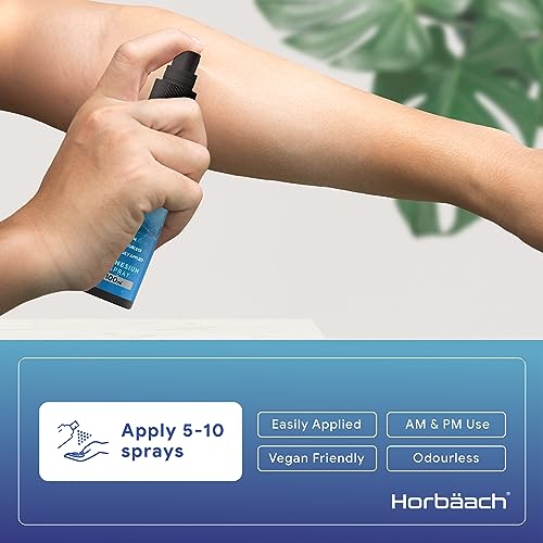 Magnesium Spray for Restless Legs, Muscles, Sleep | 100ml | Magnesium Chloride Oil Horbäach Au supplements