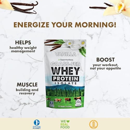 Opportuniteas Vanilla Whey Protein Powder - Grass Fed Whey Isolate + Real Sugar & Vanilla Opportuniteas Au supplements
