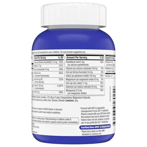 Centrum Nutrient Replenish GLP-1 Nutrition Support Multivitamin for Whole Body Health and Appearance - 180 Tablets, 6 Month Supply Centrum Au supplements