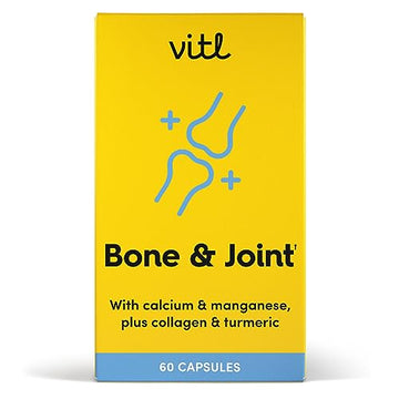 Vitl Bone & Joint Supplement - 60 Capsules - with Calcium, Manganese, Hydrolysed Type II Collagen & Turmeric - Maintenance for Joints, Bones VITL Au supplements